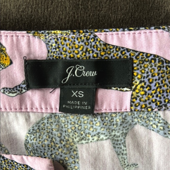 J. Crew Pink Leopard Print Blouse xs - Picture 4 of 5